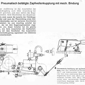Zetor 5011 Zapfwellenkupplung Schaltschema Pneumatisch