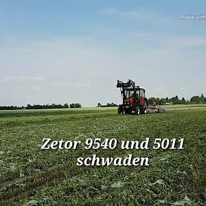 Zetor 9540 und Zetor 5011 beim schwaden